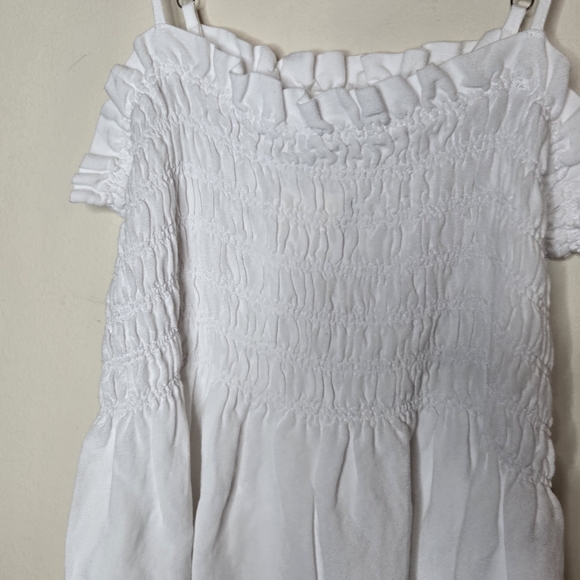 CLOTH & STONE NWT Smocked Linen Blend Square Neck Peplum Tank Top NWT - Picture 5 of 10
